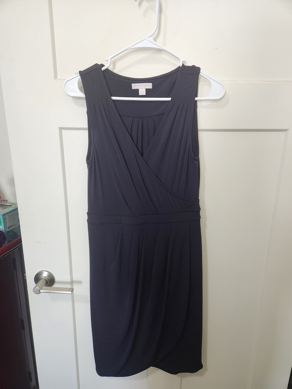 New York & Company Sleeveless Navy Dress - Size S